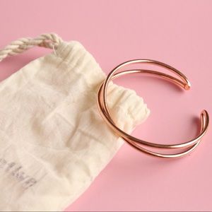 TRIBE ALIVE Criss Cross Cuff in Rose Gold